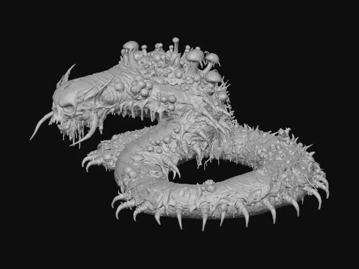 3D model for fungal demon centipede