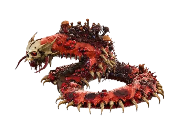 fungal demon centipede 3D model, vytvořený pomocí AI