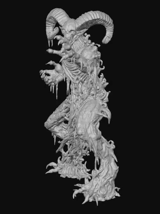 3D model for correct the fingers on his left hand in the reference that seem to be bent backwards, add a little bit more color variation, but keep it within the rot/decaying/infected themes