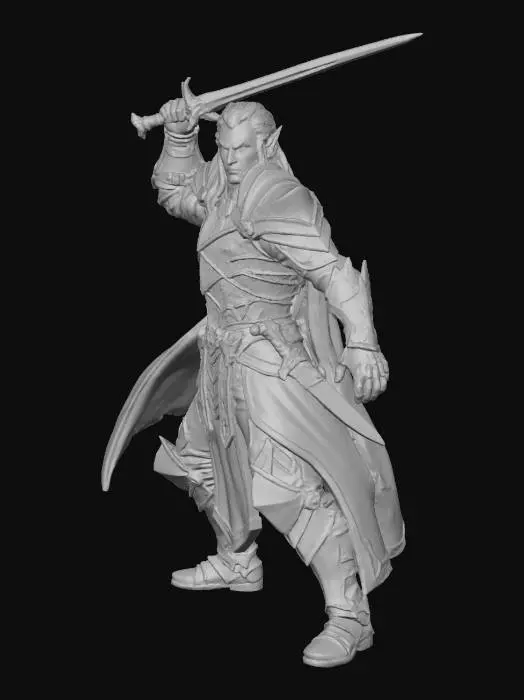 3D model for drow captain