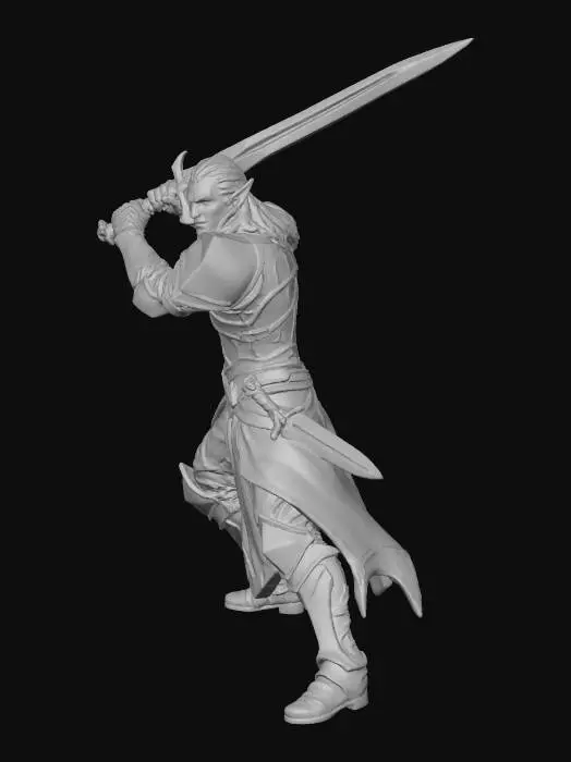 3D model for drow warrior