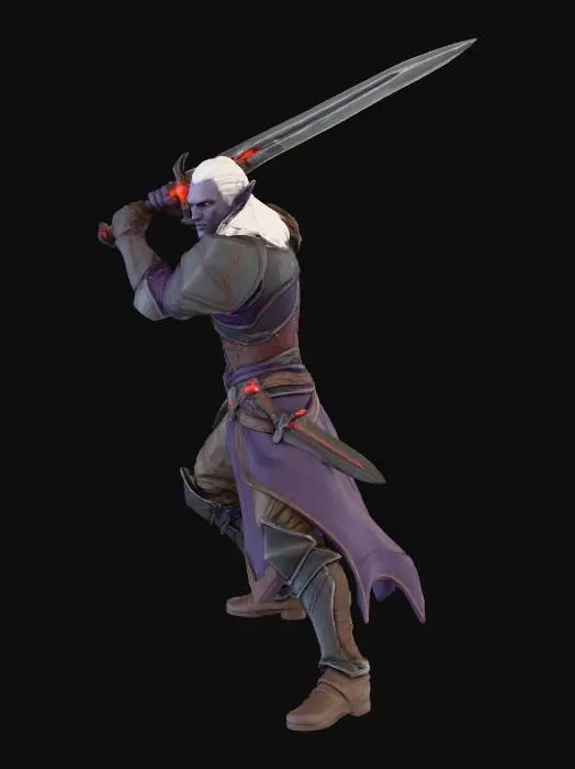 3D model for drow warrior