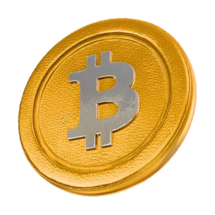 Bitcoin Gold Coin - Crypto 3D model, AI generated