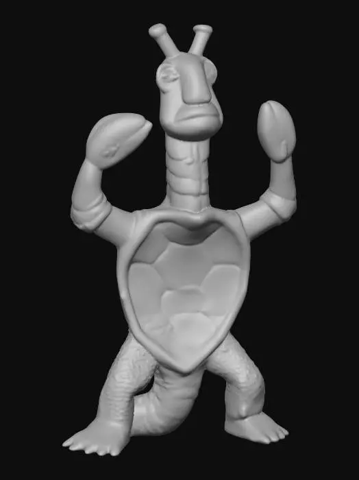 3D model for Pink Alien Turtle Toy