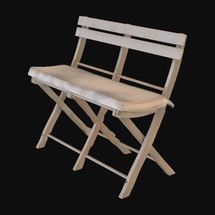 3D model for Foldable White Bench