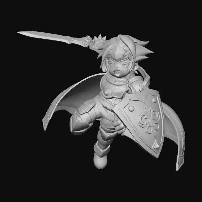 3D model for Valiant Chibi Knight