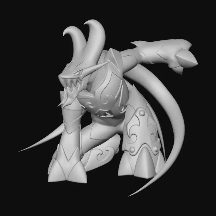 3D model for Crimson Obsidian Wyrm
