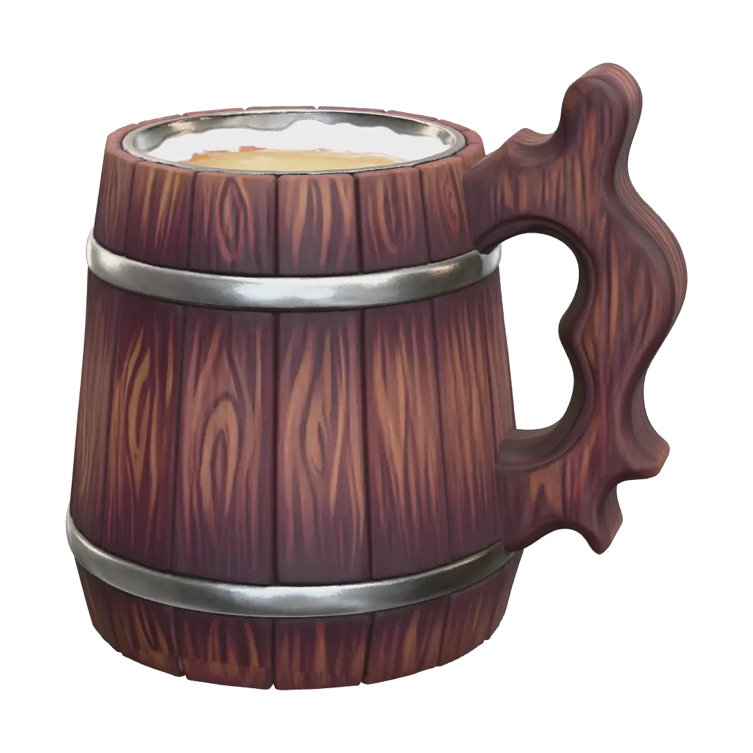 Modern Beermug - Drinking 3D model, vytvořený pomocí AI
