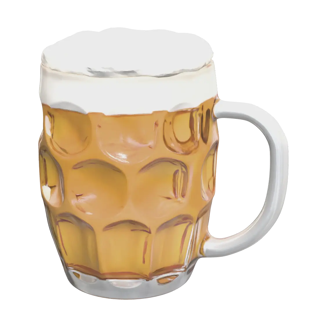 Realistic Beermug - Drinking 3D model, vytvořený pomocí AI