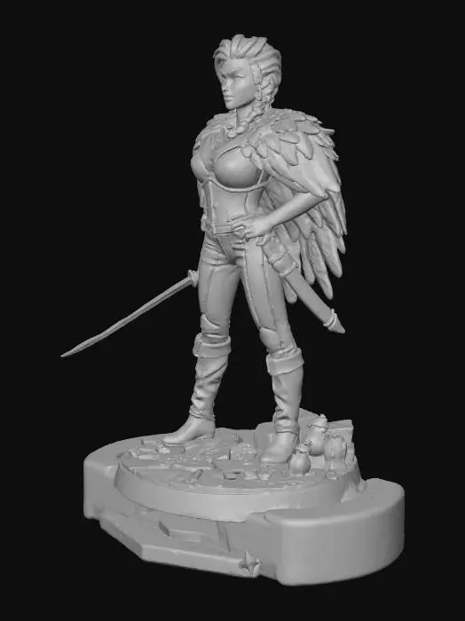 3D model for Warrior Maiden