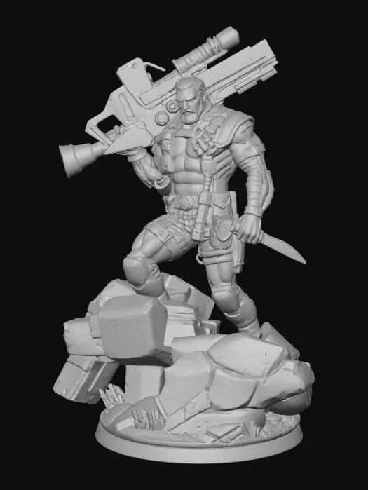 3D model for Futuristic Warrior Miniature