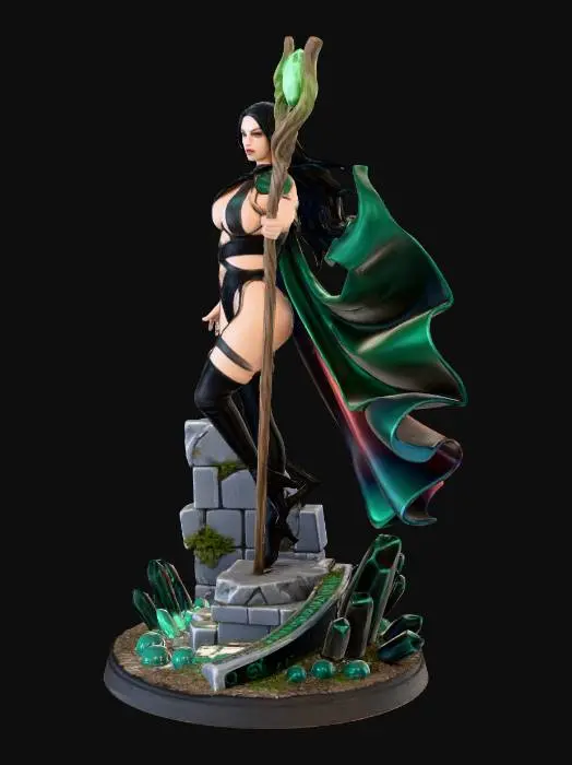 3D model for Sorceress of the Emerald Staff