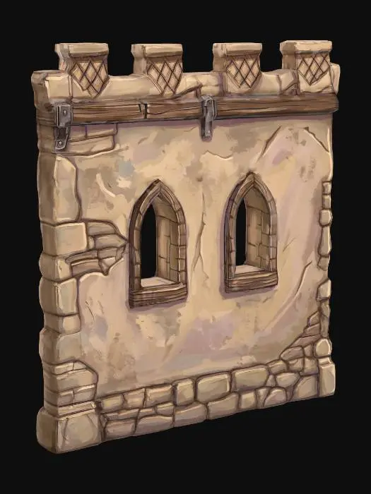 3D model for wall right high