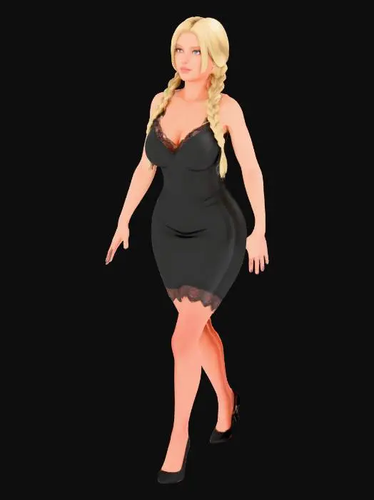 3D model for Modelka, blondynka