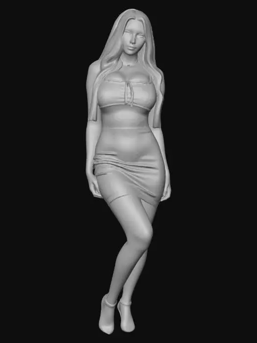 3D model for Azure Floral Silhouette