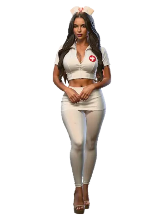 Spotlight Nurse 3D model, vytvořený pomocí AI