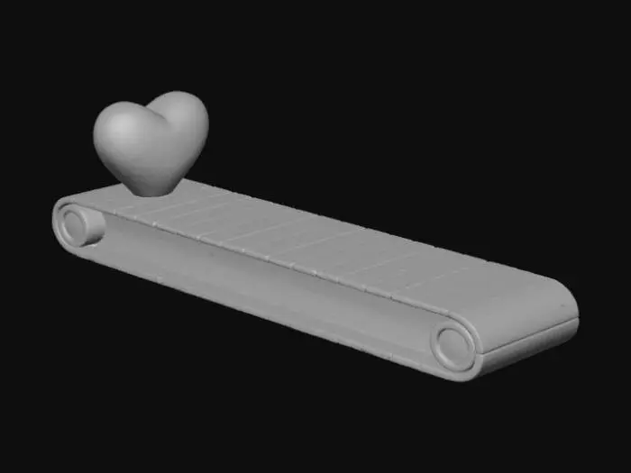 3D model for Heart on Conveyor Belt