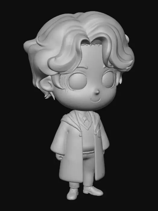 3D model for Chibi Wizard in Uniform