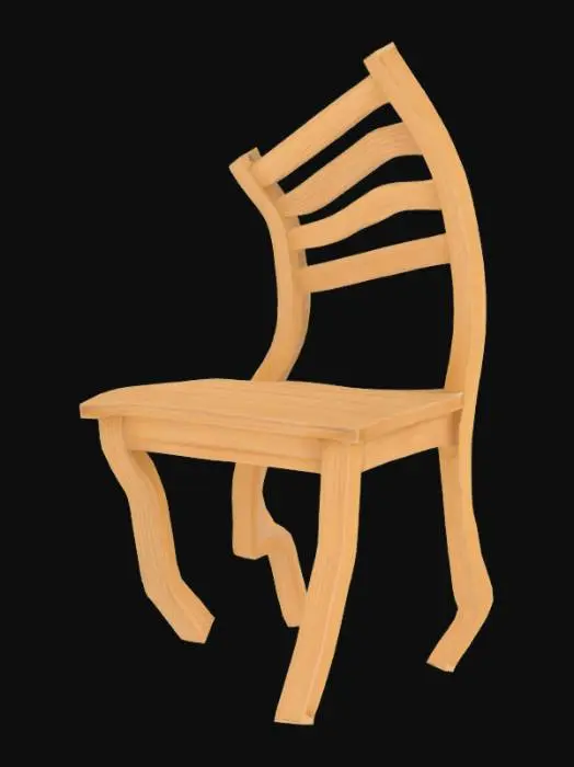 3D model for A simple wooden chair