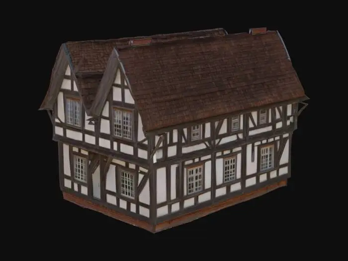 3D model for Tudor Cottage Illustration