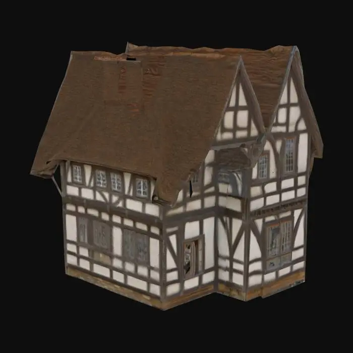 3D model for Tudor Cottage Illustration