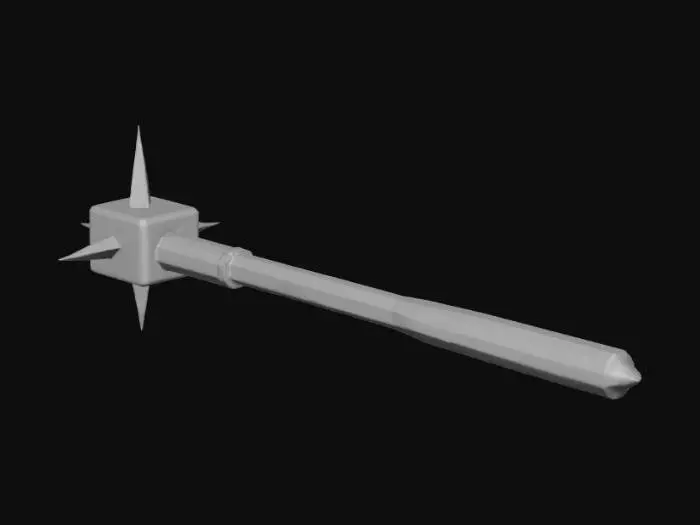 3D model for heavy club with spikes