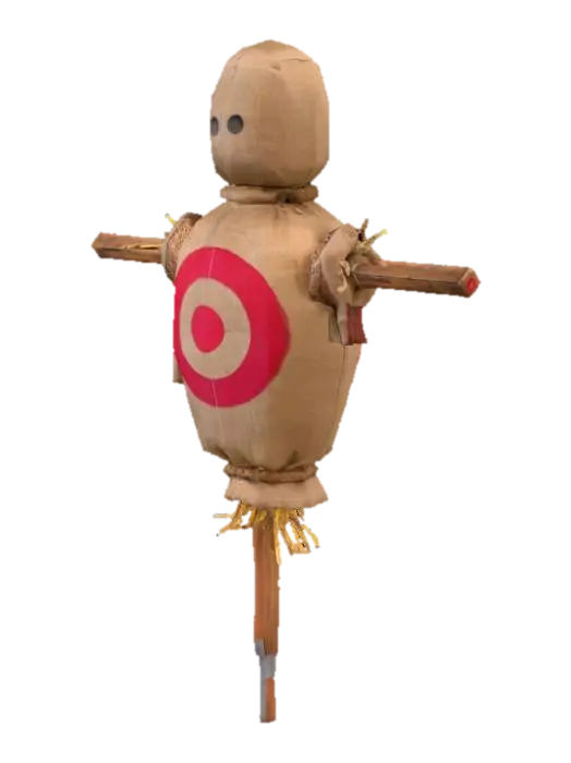 Target Dummy 3D model, vytvořený pomocí AI