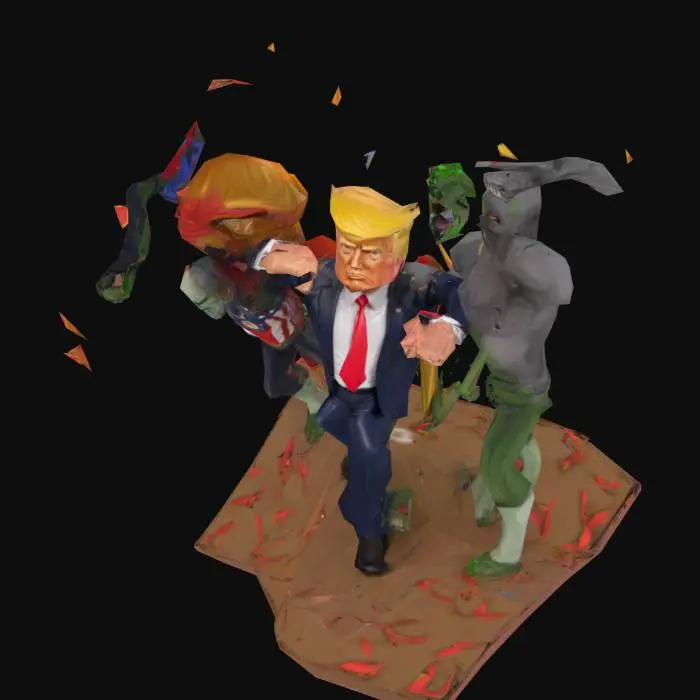 3D model for make Trump fight with everyone 