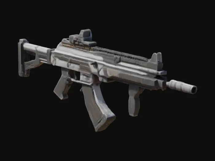3D model for Futuristic Assault Rifle