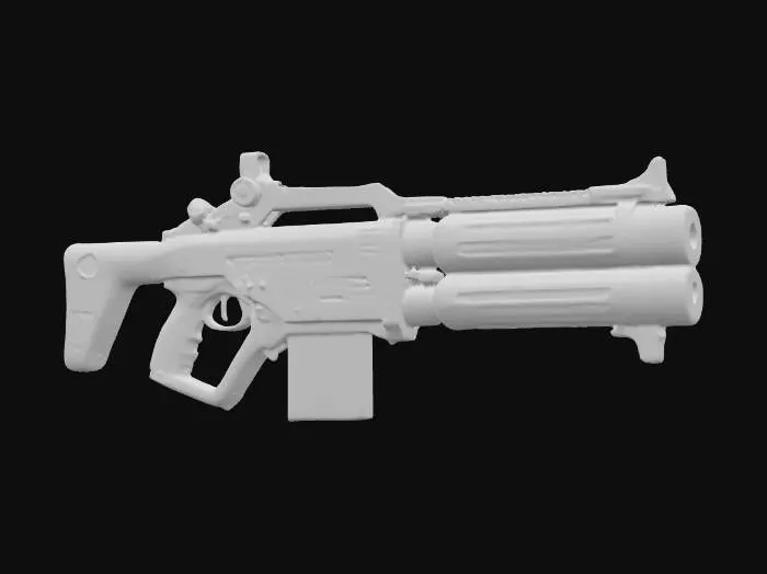 3D model for Dual-Barrel Tactical Launcher, #PBR#