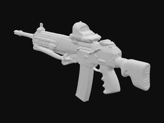 3D model for Futuristic Automatic Rifle Design, #PBR#