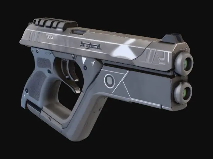3D model for magnetic combat coil handgun