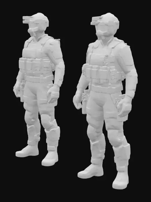 3D model for Futuristic Soldiers