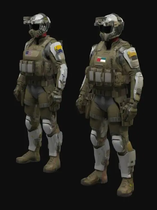 3D model for Futuristic Soldiers
