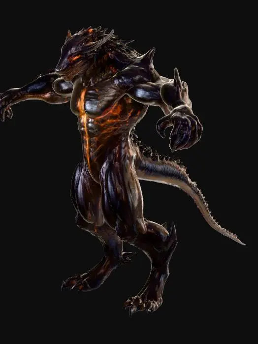 3D model for Inferno Beast, #PBR#