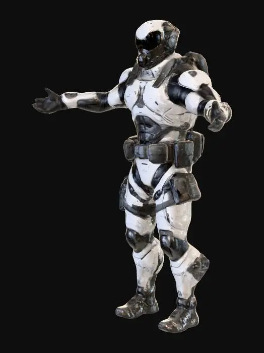 3D model for Futuristic Soldier combat suit "beyaz binici" MK-63, #PBR#