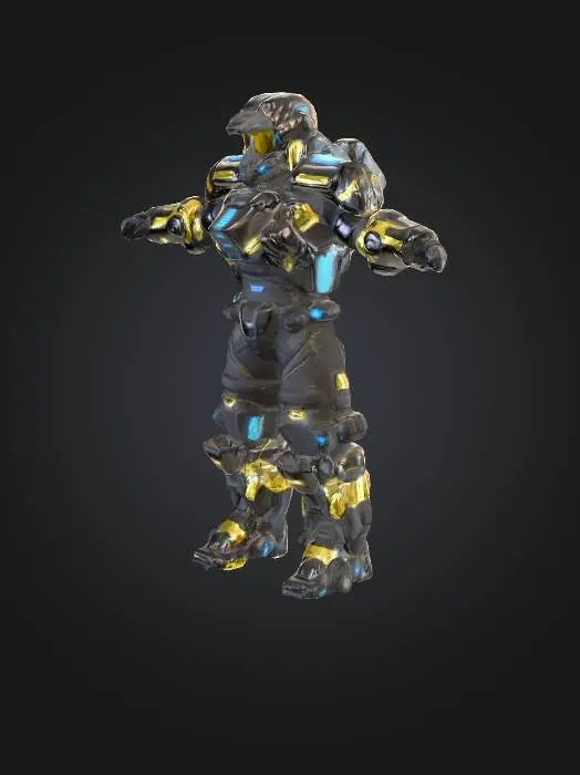 3D model for mining exo-suit "ram" EPS-MK-22, #PBR#