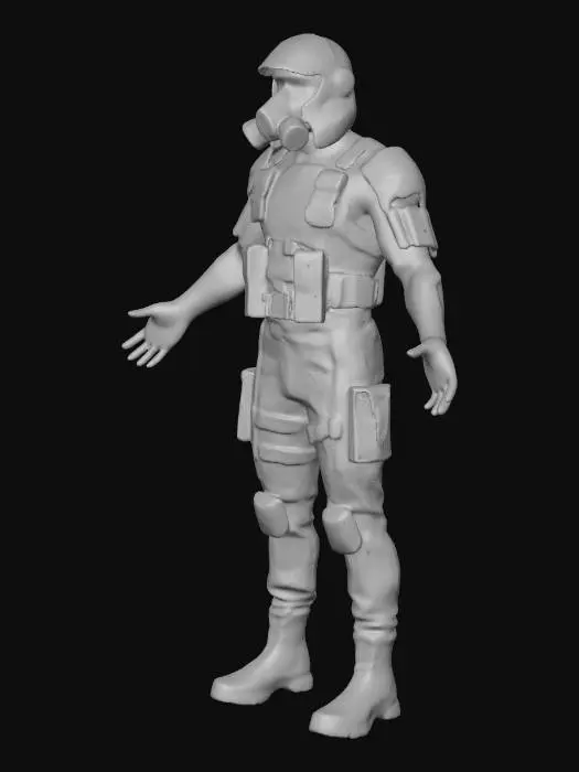 3D model for GAO C11 03 Black Ops Tactical Soldier