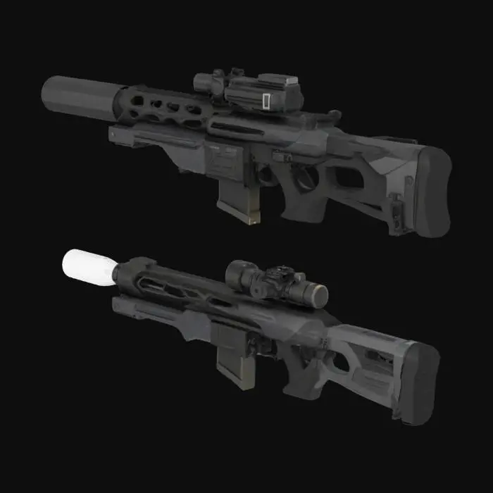 3D model for GAO Futuristic special operations Sniper Rifles series ALM-258Z