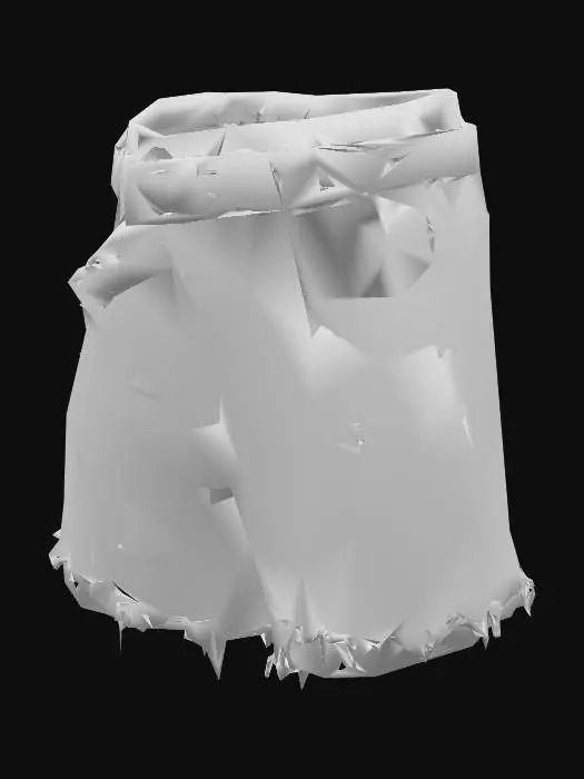 3D model for rag shorts