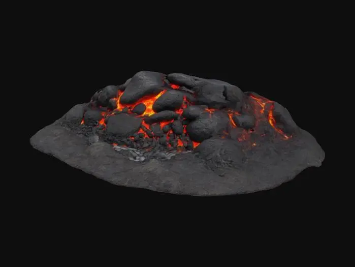 3D model for pile of lava and pebbles 