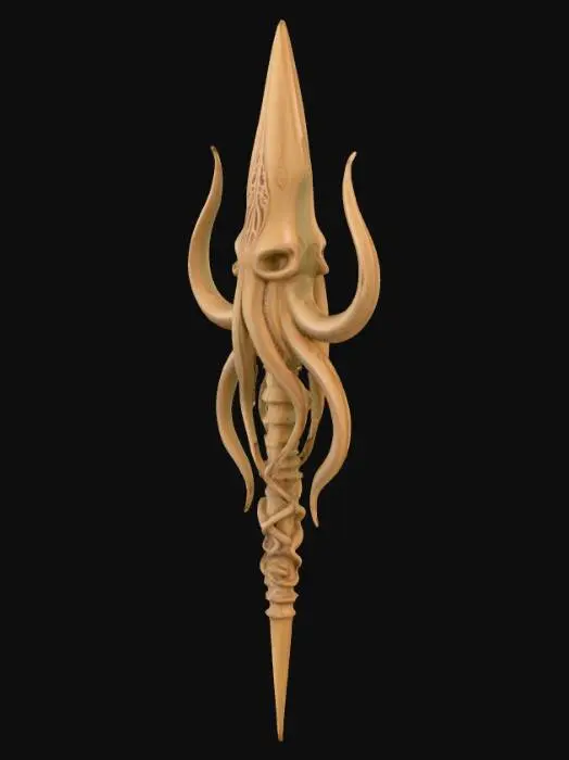 3D model for Cthulhu Trident