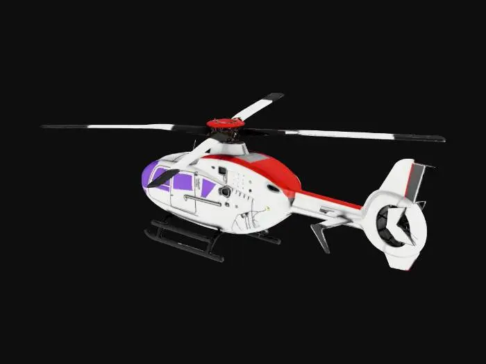3D model for Black Stealth Helicopter