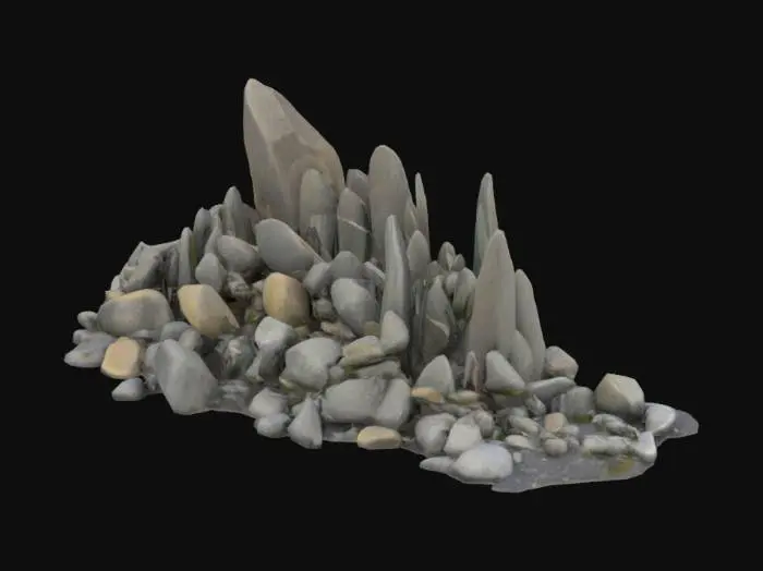 3D model for Polodowcowe głazy narzutowe z granitu oraz rumowisko skalne i słupy kamienne 