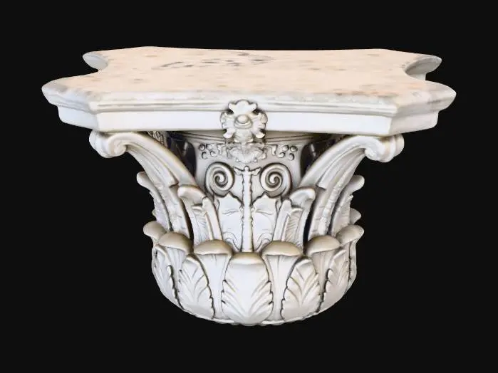 3D model for Ornate Stone Pedestal