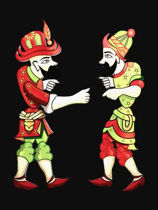 3D model for Two Folk Dancers