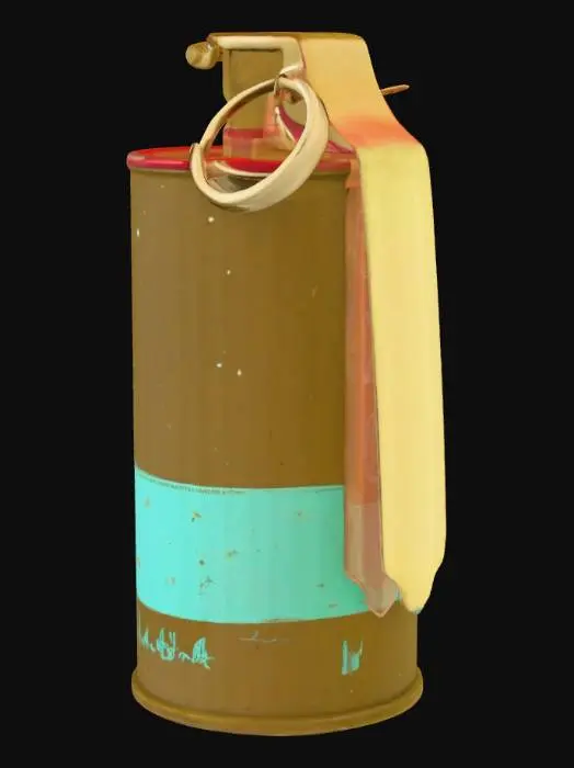 3D model for M18 Smoke Red Grenade
