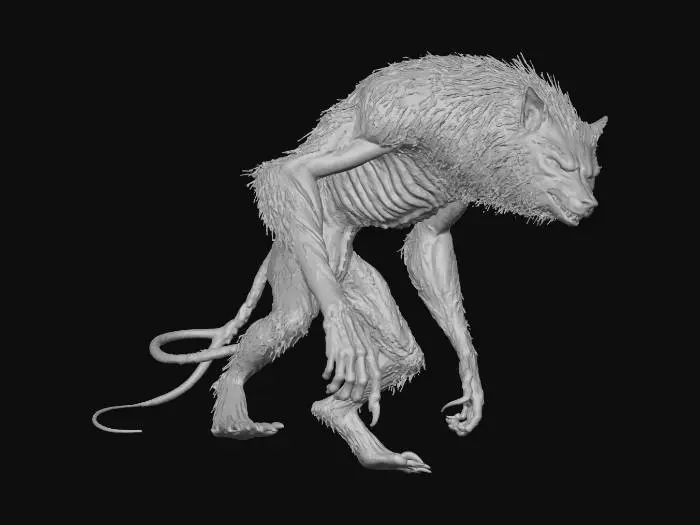 3D model for Werewolf Sentinel, #villain#