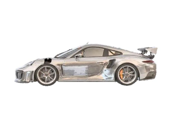 Silver Sports Car - Porsche 3D model, vytvořený pomocí AI