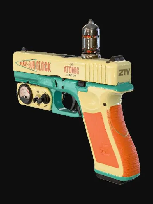 3D model for 레트로 스타일의 글록 권총을 제작해